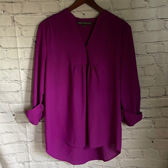 Brixon Ivy Tops - Brixon Ivy Purple Tunic Blouse Size L
